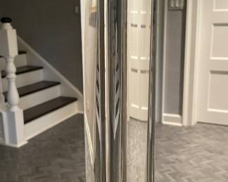 Glass & Polished Nickel Floor Lamp. Photo 3 of 4.