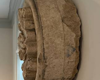 Antique Architectural Cast Stone Decorative Artifacts. Each Measures 13" D x 4" D. Photo 3 of 7.