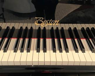 Boston GP 156 Ebony Grand Piano in Satin Finish. Photo 2 of 6.