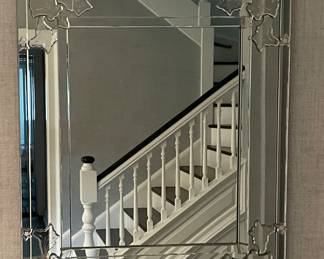 Horchow Venetian Glass Mirror. Measures 34" W x 39" H. Photo 1 of 2.