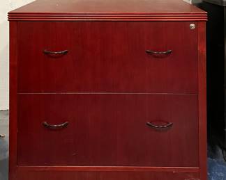 Wood Two-Drawer File Cabinet - 2 Available.