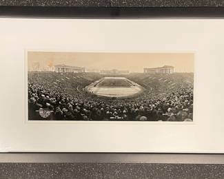 Vintage Black & White Archival Reproduction Photograph Of Army & Navy Football Game At Soldier Field. Photo 1 of 4.