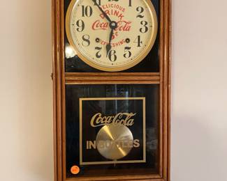 Coca cola key wind clock