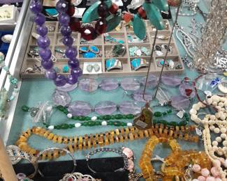Amber necklaces, amethyst necklace, exotic bangles, turquoise jewelry,  jade necklace, and more