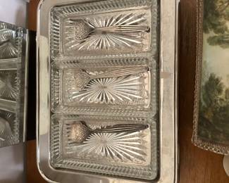 Silver pickle/relish tray
