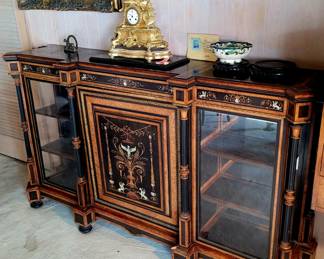 Beautiful inlaid wood console, circa 1880's