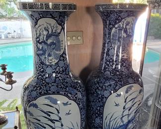 Two palace size Chinese vases