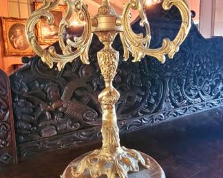 Vintage Gold gilt figural candelabra