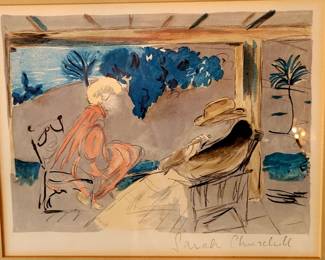 Sarah Churchill signed lithograph