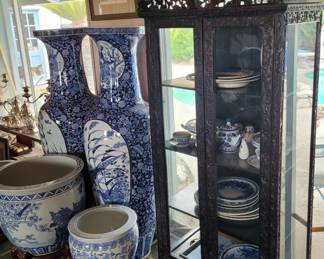 Highly carved Chinese showcase...circa 1880's