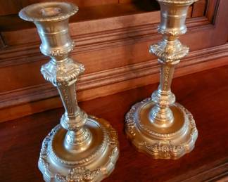 Pair of vintage gilt candlesticks