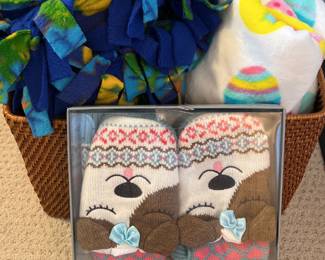 Cozy socks and blankets