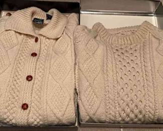 Irish cable knit sweaters