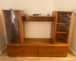 Teak media cabinet 
