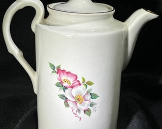 Vintage lidded floral pitcher 