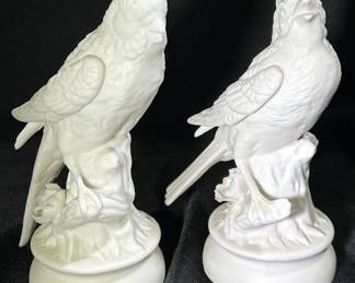 Bisque bird figurines