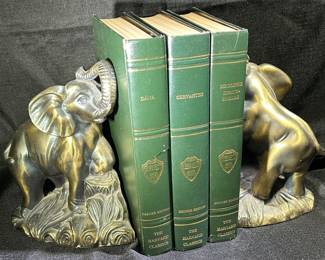 Brass elephant bookends, really cute 