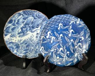 Blue and white decorative plates…. Blue is one of the primary colors.