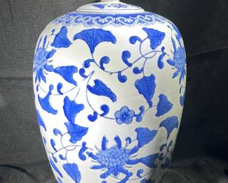 Blue and white ginger jar.  It’s a large one!