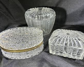 Crystal trinket boxes