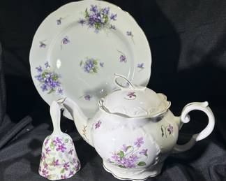 Floral violet fine china 
