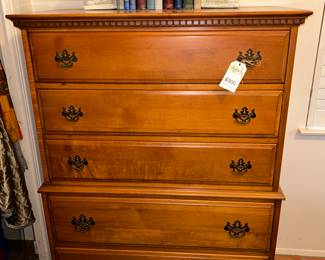 Solid maple chest of drawers 