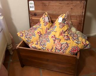 “Mini” cedar chest, so cute.
