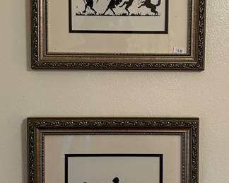 Silhouette framed art  
