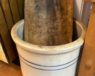 No.8 crock & dough bowl 