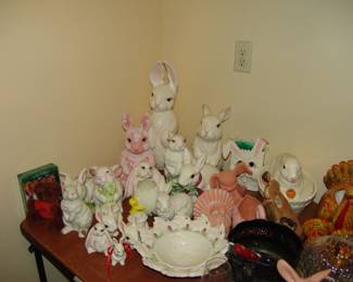 Ceramic rabbits