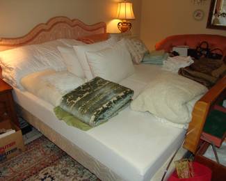 King Size bed and linens