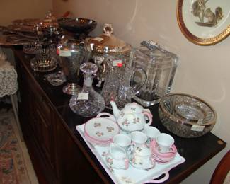 Decanters and tea set