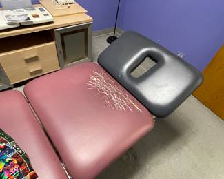 Massage table in need of slight upholstering