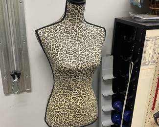 Leopard print dress form 