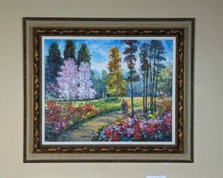 Shafira Yablonski Impressionist Art, Ukraine "The Calm Waters" Original Signed Oil On Canvas