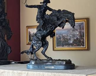 Bronco Buster by Frederick Remington 20 x 9, 24h