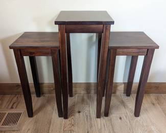 Chloe Mahogany Accent Tables by World Market x3 large 13x13 20h, small 12x12 24h