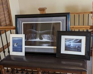 Robert Wyland "Sea of Stars" Signed Lithograph and Two Smaller Prints "Whale Flight" and "Orca Realm"
