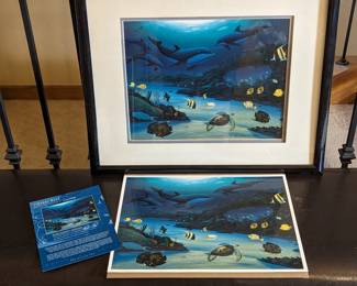 Robert Wyland "Sirens of the Sea" Lithograph 21w x 17h and Smaller Print 14.5w x 11h