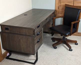 Desk and Chair - Desk 66w 28d 31h, Chair 27d (base) 38.5h