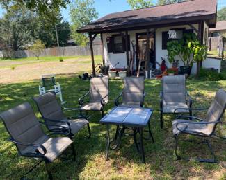 Nice patio furniture .  Table not photoed but available.  