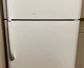 Smaller fridge with no ice maker.  