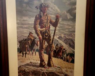 Framed, signed and numbered  #1 print with estate seal