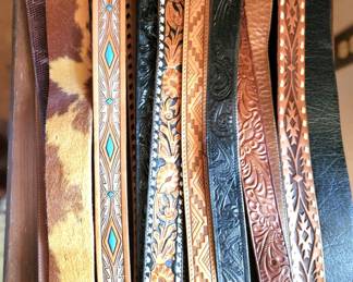 Huge selection of belts and buckles