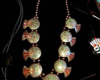 Beautiful Sterling necklace, American Indian