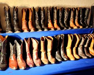 Some of Joe's huge Boot Collection