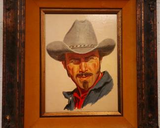 Original oil "Self Portrait" of Joe Grandee