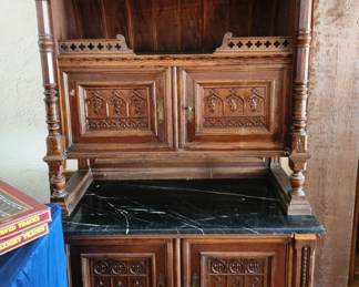 Fantastic antique with marble shelf