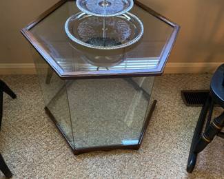 Far out glass side table.