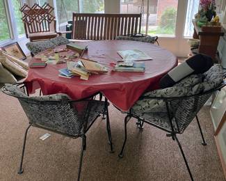 Iron patio set.